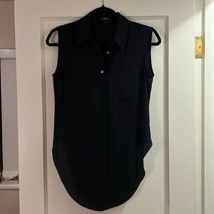 Theory Navy 100% Silk Tank Size P